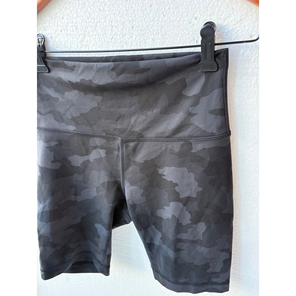 Lululemon Wunder Train High Rise Biker Shorts Everlux Camo Gym Workout - Picture 3 of 7